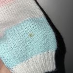 Vintage 80s Adam French Pastel Striped Knit Pullover Sweater Woman’s Size Small White Photo 5