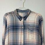 Lucky Brand Plaid Button-Up Shirt in Blue and Pink Size L Photo 1