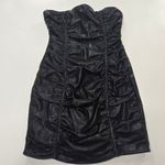 superdown  Lily Ruched Mini Dress in Black Small Photo 2