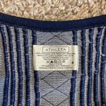 Athleta  Women's Navy White Finish Fast Line Tee Performance T Shirt Stretch Photo 6