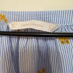 ZARA  Blouse‎ FLORAL EMBROIDERY Stripe VOLUMINOUS Sleeve Size Small Photo 4