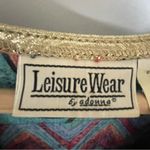 Women’s Vintage Hawaiian Maxi Dress size Medium Teal Floral Tribal Kaftan Casual Multiple Photo 8