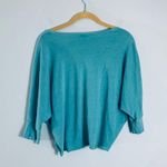 Splendid Turquoise Cropped High Low Sweater Size S Photo 4