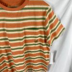 Roxy Women's Short Sleeve Yarn Dye T-Shirt Golden Ochre Good Vibes XS Photo 3