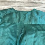 L'Academie Los Angeles Womens Casual Satin Tunic Blouse Emerald Green S SM Small Photo 9