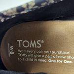 Toms  Floral Print Slip On Loafer Canvas Flat Casual Shoes Blue White Size 8M Photo 8