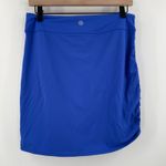 Athleta  Celine Swim Skirt Size Small Blue Sarong Athletic Ruched Tidal Cinch Photo 2