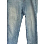 MOSSIMO Women’s Power Stretch Curvy Skinny Distressed Jeans Size 14 Short Blue Photo 0