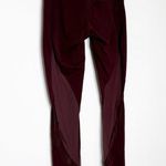 Lululemon  Burgundy Mesh Panel High-Rise Leggings Size 6 – 32” Inseam Photo 0