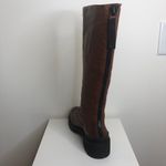 Frye  Allison Back Zip Antiqued Leather Brown Boots Photo 6