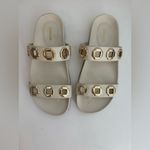 Larroudé Milan Slide In Ivory Leather 9.5 ivory leather Photo 4