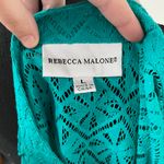 Rebecca Malone Lace Teal Button Up Jacket Photo 2
