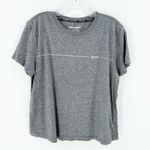 DKNY  Sport Gray Embellished Logo Short Sleeve Tee Women's Size Medium Photo 0