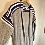 Heartloom Ribbed Striped Sweater Duster Cardigan - size Small Photo 7