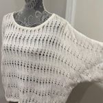 Sweet Romeo Womens Sz:M White Open Knit Oversized  Lightweight Bat Wing Sweater. Photo 0
