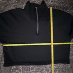 Z Supply  Women’s Size L Black Cropped Quarter Zip Feeling The Moment Sweatshirt Photo 6