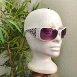 Y2K Gothic Whimsygoth Baddie Cyber Vixen Trendy Streetwear Black White cross sunglasses rhinestone silver bedazzled studs Grunge Gorpcore Mcbling Photo 5