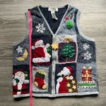 Tiara International Vintage Christmas Collection Holiday Sweater Vest Size 1X Photo 5