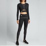 Adidas by Stella McCartney Training Long Sleeve Crop Top sports bra size XS NWOT Black Photo 3