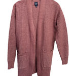 Gap Mauve Knit Open Cardigan Long Sleeve Size XS Pockets Thick Warm Photo 0