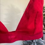 SKIMS  COTTON RIB PLUNGE BRALETTE IN CRANBERRY size Xl Photo 4