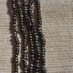 Five Thin Strands Gray Necklace with Blingy Cross Photo 4