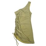 Reformation  Jilian Knit Dress One Shoulder in‎ Lime Green Sparkle Size Large NWT Photo 5