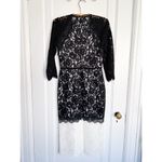 Alexis • Whitney Dress black white lace two tone colorblock sheath midi Photo 11