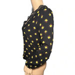 EXPRESS Floral Blouse Long Sleeve V-Neck Top Black Lace Women’s Sz Small Photo 4