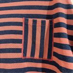 Love Riche  Women’s Navy Blue/Dusty Rose Striped Long Sleeve Shirt Sz S Photo 5