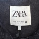 ZARA  The Zoe Denim Dress Washed Black NWT Size Small Mini Shirtdres Long Sleeve Photo 5