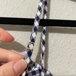 Amanda Uprichard  Blue & White Gingham Ruffled Tank Top Blouse S Photo 9