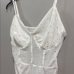 SheIn White Bodysuit with Rhinestone Accents Photo 2