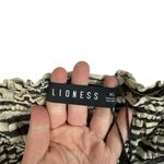 LIONESS NWT Women’s District Sheer Asymmetrical Top in Zebra Print Size XL Photo 8
