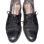 Salvatore Ferragamo Women's Black Suede Oxford Dress Shoes Size 8 AAAA Narrow Photo 0