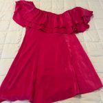 Show Me Your Mumu Women's size Small Brooke Mini Dress Hot pink One Shoulder Photo 3
