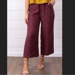 Knot Sisters  Feather Wideleg Elastic Waist Pants Small Gold Photo 6