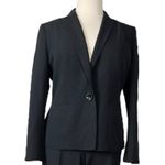 Kasper Women’s 2 Piece Pant Suit 1 Button Classic Notch Lapel Black Plus Size 16 Photo 4