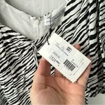 Faithfull the Brand  Gabriela Zebra Stripe Black White Puff Sleeve Midi Dress M Photo 7