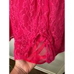 LOUNA Pink Lace Empire Waist Scoop Neck Lace Detail Babydoll Mini Dress Size M Size M Photo 7