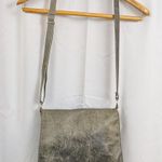 Ladies' Leather Distressed Messenger Style Crossbody Purse Green Photo 2