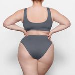 SKIMS Signature Swim Mid Waist Bottom Gunmetal Photo 2