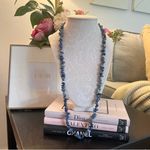 Free People NWT  Single Strand Beaded Necklace Blue Photo 7