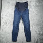 J.Crew Jeans Womens 4 26" Maternity Blue Skinny Dark Casual Whiskering Fading Photo 1