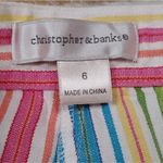 Christopher & Banks Christopher Banks Size 6 Multi Color Rainbow Skort Pockets Summer Beach Kawaii Photo 6