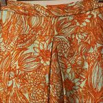 Etcetera  orange/gray floral pleated skirt size‎ 6 Photo 1