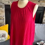 Philosophy  Red Sleeveless Pleated Top Photo 9