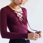 Guess - Burgundy Long Sleeve Shirt Photo 0