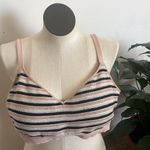 Wild Fable  bikini top Stripe Crochet swimwear Pink Cream Black New Plus size 2X Photo 6