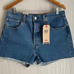 Levi's  Women's 501 Original High Rise Denim Jean Cut Off Shorts in Jive Stone Photo 0